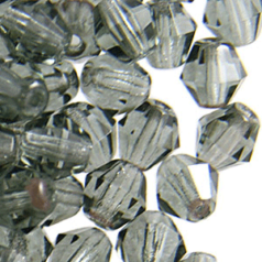 Beads, Czech Firepolish, 6mm Bicone, Montana