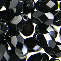 7x5mm Faceted Oval - Jet