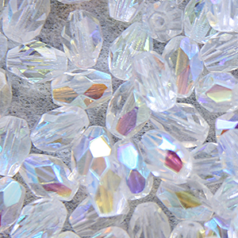 7x5mm Faceted Oval - Crystal AB