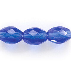 Bead, Czech firepolish, 9x7mm faceted oval, DARK SAPPHIRE