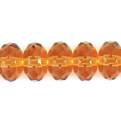 Bead, Czech firepolish, 9mm faceted rondelle, TOPAZ