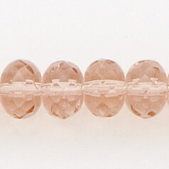 Bead, Czech firepolish, 9mm faceted rondelle, ROSALINE