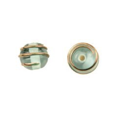 Bead, Preciosa Czech Handmade Lampwork Beads, 8mm Round Goldwire - Alexandrite