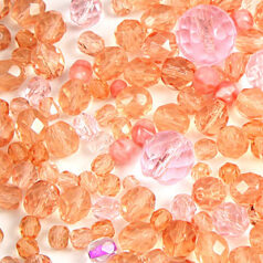 Bead, Czech firepolish, faceted shapes, sizes 5mm, 8mm, 15mm  (hole size 1.2-1.4mm), PINK