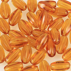 Preciosa Czech JobLot Beads-14x7mm Topaz oval