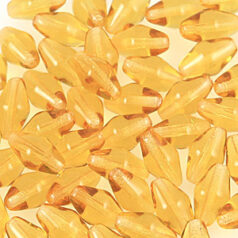 Preciosa Czech JobLot Beads-13.5x8mm Darl Yellow oval