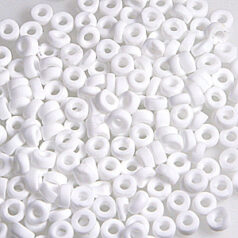 Bead, Preciosa Czech pressed glass, 7x3mm crow - White