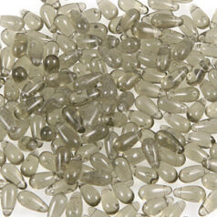 Bead, Preciosa Czech pressed glass, 12mm drop - Grey