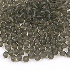 Bead, Preciosa Czech pressed glass, 6mm saucer grams - Grey / Black