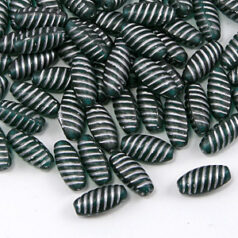 Preciosa Czech Glass Bead, 14x6mm (Hole size: 1.2mm)