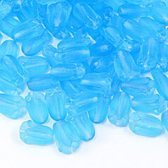 Bead, Preciosa Czech pressed glass, 11x7mm transparent tulip - Blue