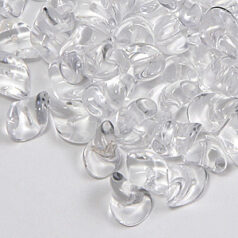 Bead, Preciosa Czech pressed glass, 11x6mm transparent twist - Crystal
