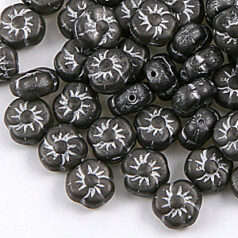 Preciosa Czech Glass Bead, 10mm (5mm thick, Hole size: 1.2mm)