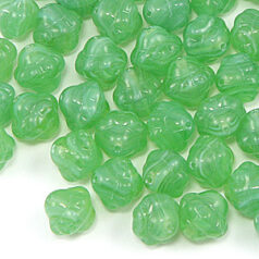 Bead, Preciosa Czech pressed glass, 10mm fancy round - Green