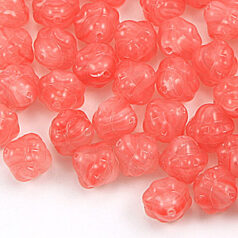 Bead, Preciosa Czech pressed glass, 10mm fancy round - Pink / Red