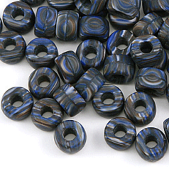 Bead, Preciosa Czech pressed glass, 9mm matte crow bead (hole size 3.4mm)