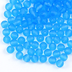 Bead, Preciosa Czech pressed glass, 5mm round(hole size .6mm) - Aqua