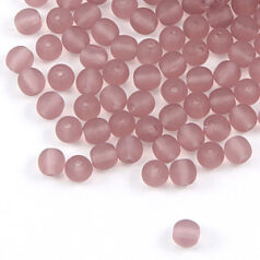 Bead, Preciosa Czech pressed glass, 5mm round matte transparent