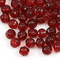 Bead, Preciosa Czech pressed glass, 12x8mm round ridged bead