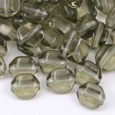 Bead, Preciosa Czech pressed glass, 12x6mm hexagonal coin