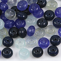 Beads, Preciosa Czech pressed glass, 9mm donut