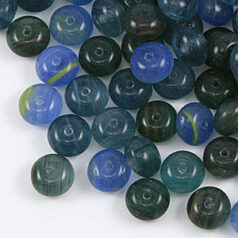 Beads, Preciosa Czech pressed glass, 9mm donut