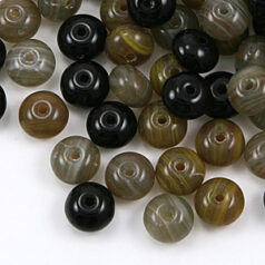 Beads, Preciosa Czech pressed glass, 9mm donut
