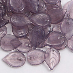 Bead, Preciosa Czech pressed glass, 18x13mm leaf