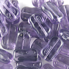 Bead, Preciosa Czech pressed glass, 10x16mm Rectangle, Purple