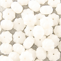 Bead, Preciosa Czech pressed glass, 6x9mm Rondelle, White