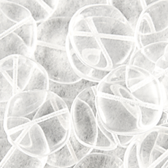 Bead, Preciosa Czech pressed glass, 18mm Flat Baroque, Crystal