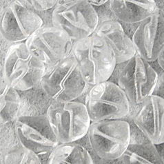 Bead, Preciosa Czech pressed glass, 13x15mm Baroque, Crystal