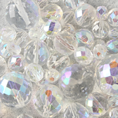 Bead, Preciosa Czech pressed glass, Fire-Polished Beads 6-16mm Round,Crystal AB