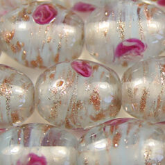 10x13mm Oval Venetian Glass Bead  - Turquoise