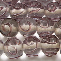 12mm Round Crystal Colour Swirl, LIGHT AMETHYST