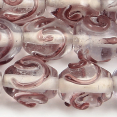 10x13mm Oval Crystal Colour Swirl,  LIGHT AMETHYST