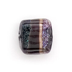 Dichroic Glass Bead - 10x5mm flat square