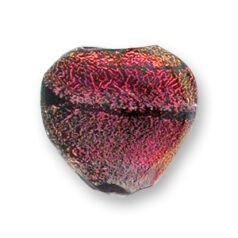 Bead, 16mm Heart Dichroic Glass