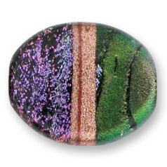 Bead, Dichroic Glass, 28x24mm flat oval