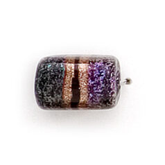 Bead, Dichroic Glass, 12mm rectangular tube