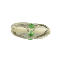 Oval Tube Glass Beads - 10x22mm (hole size 1.5mm) GREY