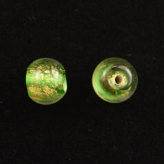 Beads, 24 Karat Gold Foil, 10mm Round, EMERALD