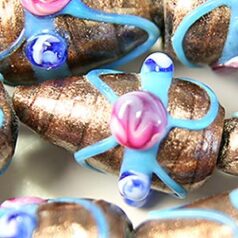 18x10mm Teardrop Glass Bead - Blue