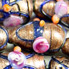 18x10mm Teardrop Glass Bead - Cobalt Blue