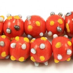 10mm Polka Dotted, RED