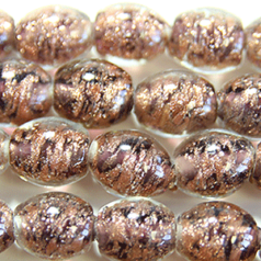 9x10mm Oval, Goldswirl Bead, LIGHT AMETHYST