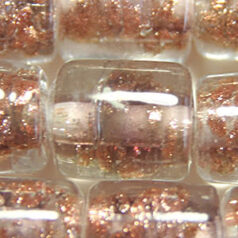 8x10mm Tube Bead - Goldswirl - LIGHT AMETHYST