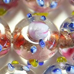 9x12mm Flat Venetian Glass Bead - Red