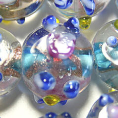 9x12mm Flat Venetian Glass Bead - Blue