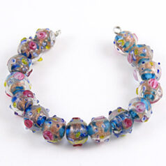 10mm Round Venetian Glass Bead - Blue